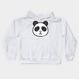 Black And White Panda Face Kids Hoodie